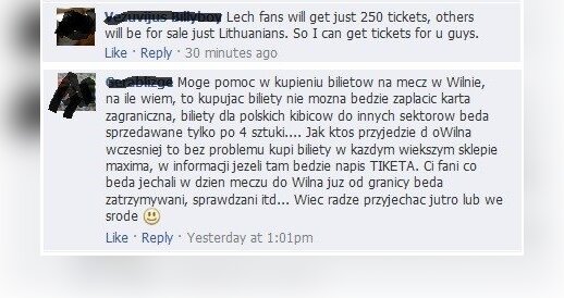 Polska policja na meczu w Wilnie... a może nikt nie przyjechać