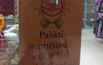 Parduotuvėje palikti vaikai - į cirką