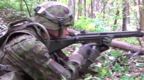 Lithuanian army re-staged Soviet-partisan battle of 1945