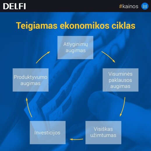 Gyventojus piktinantis, o ekonomistus džiuginantis rodiklis toliau auga