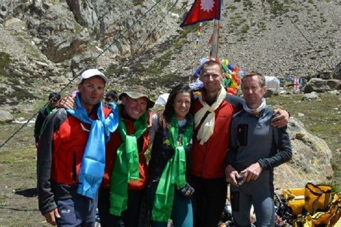 Ekspedicijos į Nanga Parbat dalyviai. Iš kairės: Ivan, Ihor, Nina, Saulius ir Oleg