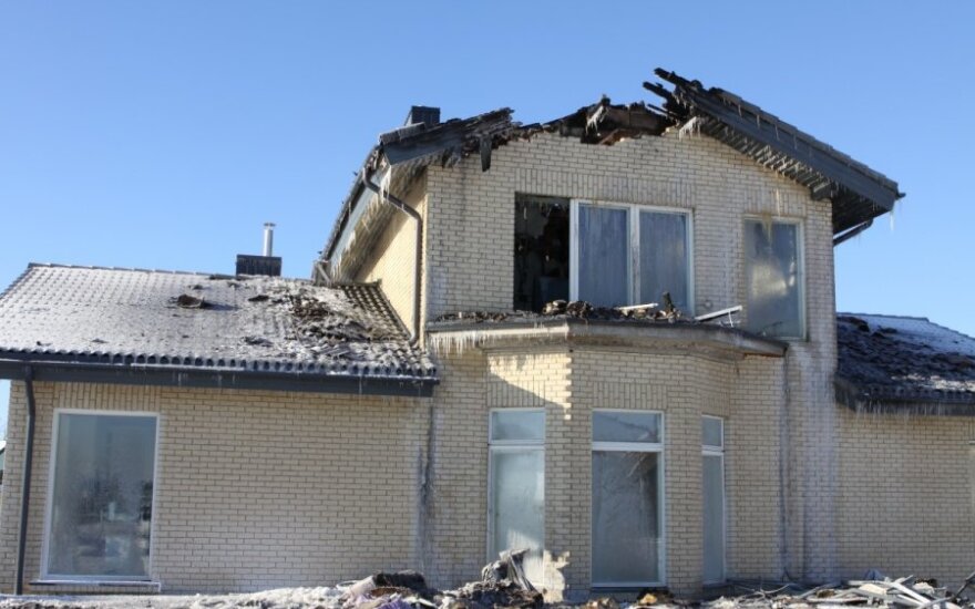 Ночью горел дом бывшего командующего Литовской армией