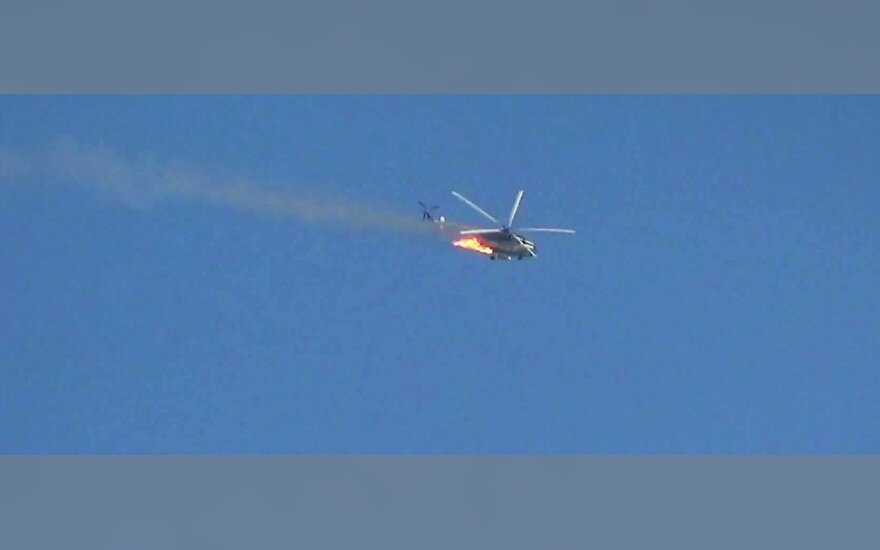 Sirijos sukilėliai virš Damasko numušė sraigtasparnį