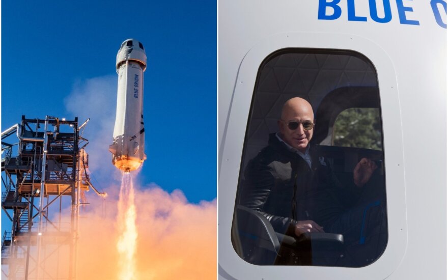 Turtingiausias žmogus pasaulyje J. Bezosas jau ruošiasi skrydžiui į kosmosą.