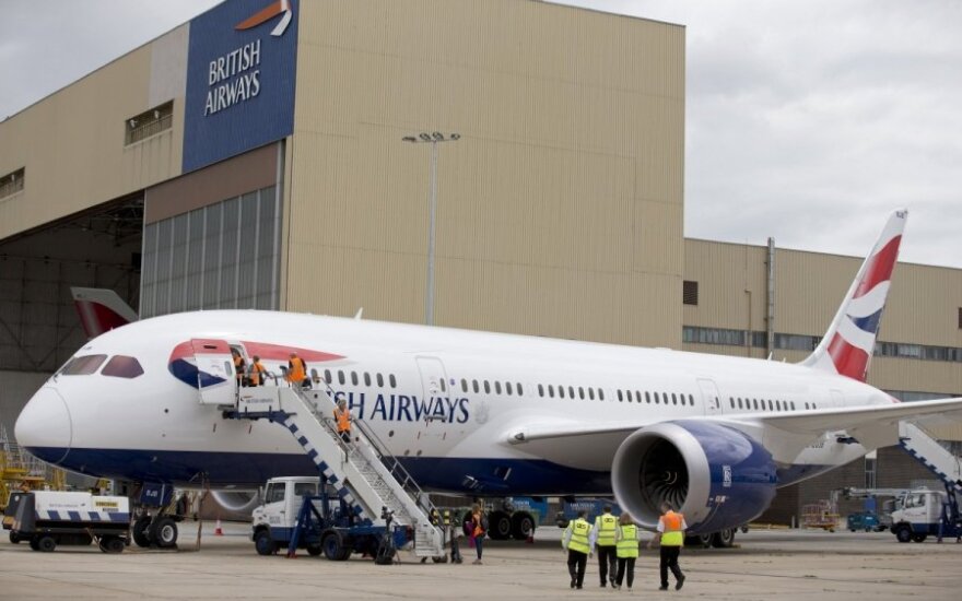 Oro linijų bendrovės „British Airways“ Boeing 787 Dreamliner Londono Heathrow oro uoste 