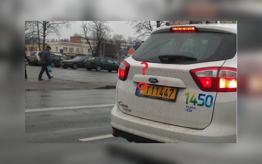 Vilnius veža taksi automobilis