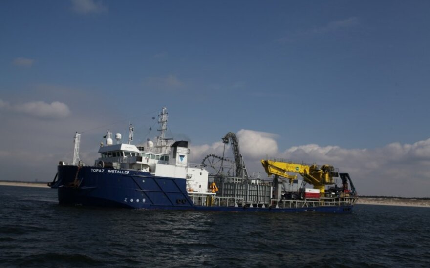 NordBalt kabelį tiesiantis laivas