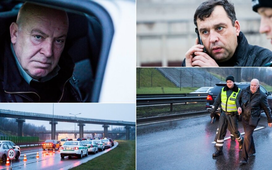 Рейд в Вильнюсе: водитель едва не сбил полицейского