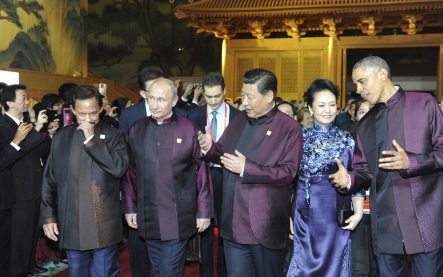 Hassanalas Bolkiahas, Vladimiras Putinas, Xi Jinpingas, Peng Liyuan, Barackas Obama
