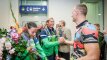 Į Lietuvą su sidabru sugrįžusių irkluotojų pasveikinti atvyko pats Rio turėjęs dalyvauti R. Maščinskas