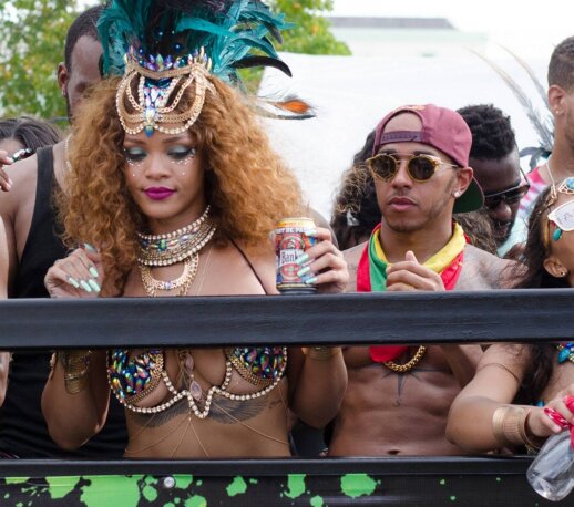  Rihanna ir L. Hamiltonas