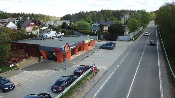 Illegally built store in Kaunas, Marijampolė road