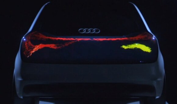 "Audi" galiniai OLED žibintai