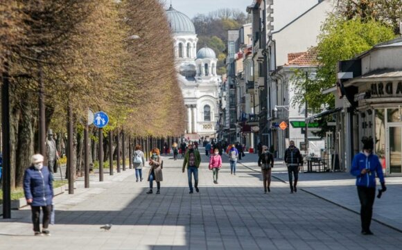 Outdoor cafes have opened in Kaunas