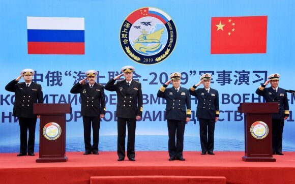 Joint Russian-Chinese military exercise in 2019 in Shadong province