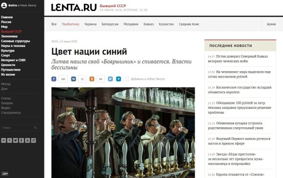 Rusams nupiešė Lietuvos veidą: valdžia – bejėgė, šalis – prasigėrusi