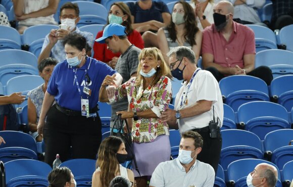 The woman is taken from the rostrum in Melbourne.