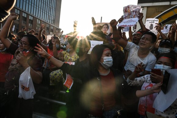 Protests against the coup in Myanmar 