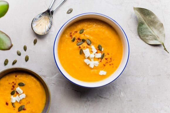 Pumpkin soup with ginger