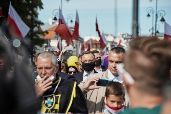 Andrzejus Duda eitynėse “Už gyvyba” (Dariusz Golik / “Foundation of nuotr. Reporters)