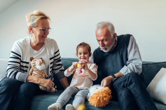 Grandparents with granddaughter