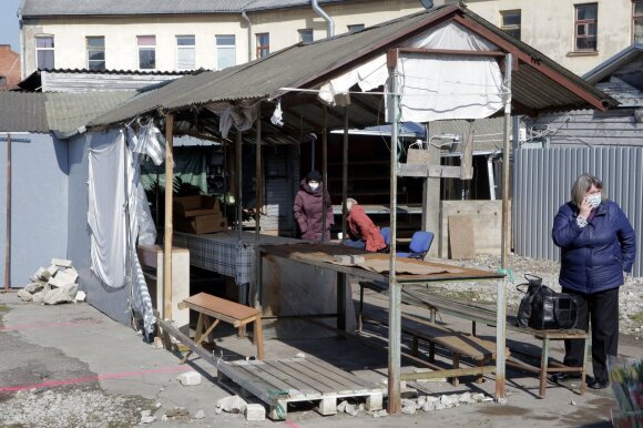 Station market in Kaunas