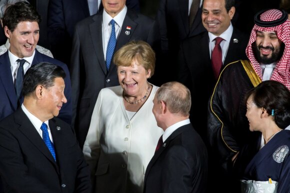 Xi Jinping, Angela Merkel, Vladimir Putin