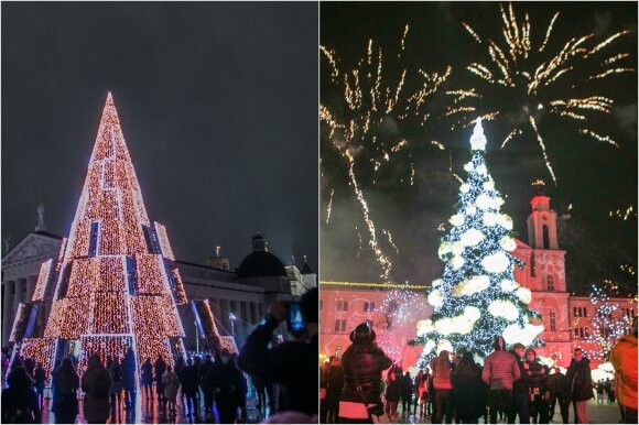 Vilnius and Kaunas Christmas trees