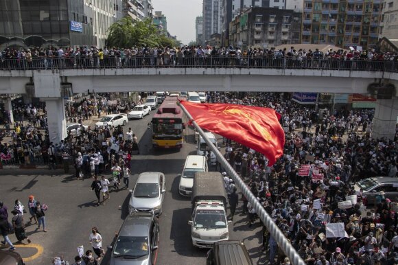 Protests against the coup in Myanmar 