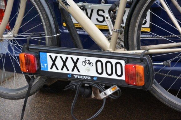 Numerio lentelė vežantiems dviratį