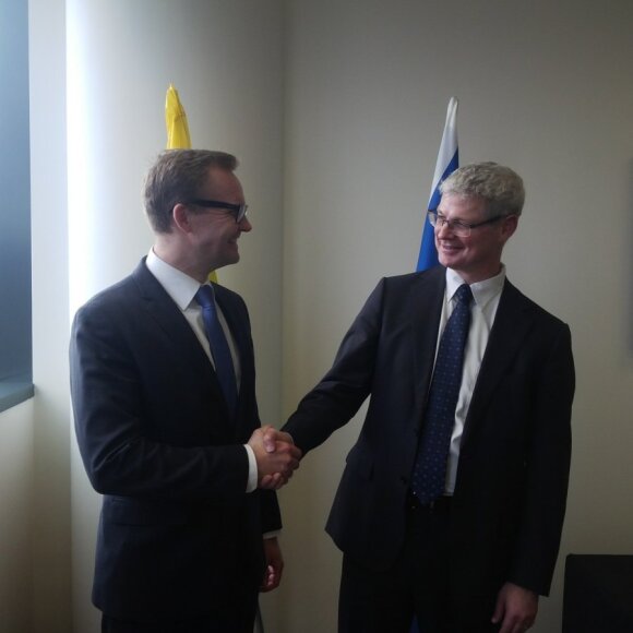 Political Director of the Ministry of Foreign Affairs of Israel Alon Ushpiz and Political Director of the Ministry of Foreign Affairs of Lithuania Rolandas Kačinskas