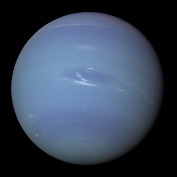 Neptune.  Photo by NASA / ESA / Hubble / New Horizons