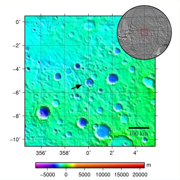Mars Airy-0-krateret er som plasseringen av Greenwich-observatoriet på jorden og er referansepunktet for Mars' 0-graders lengdegrad.