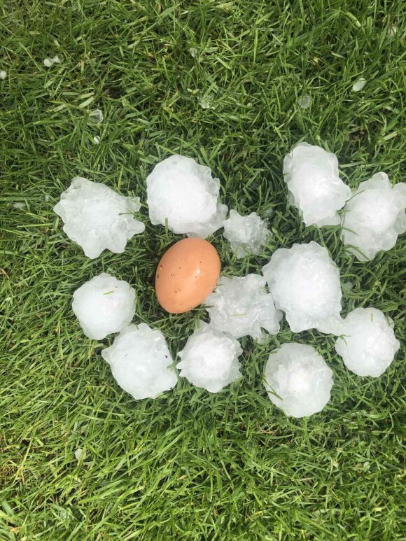 Hail was recorded in Lithuania