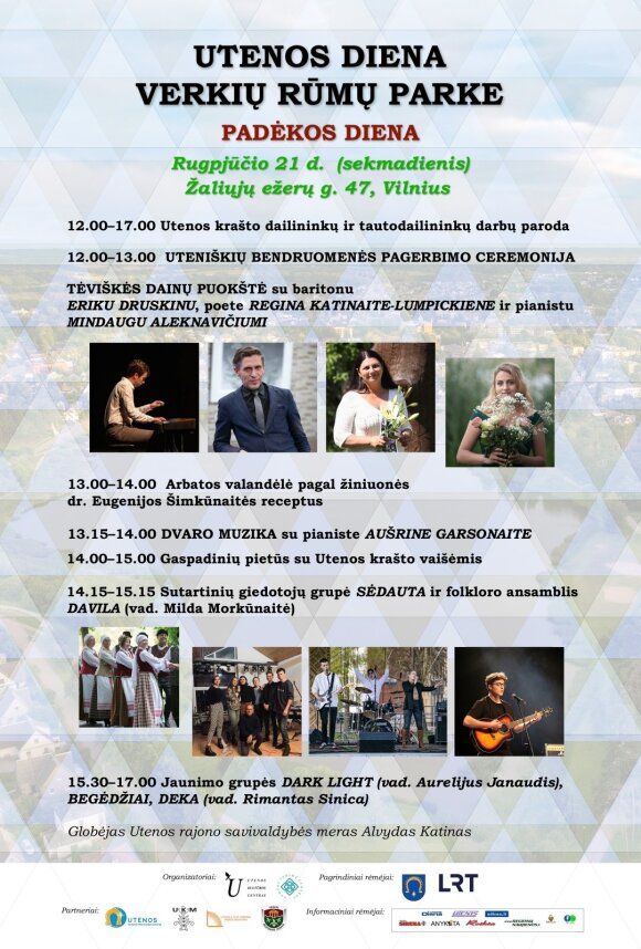 Utenos diena Vilniuje – padėka kraštiečiams ir sveikinimas Vilniui su artėjančiu jubiliejumi