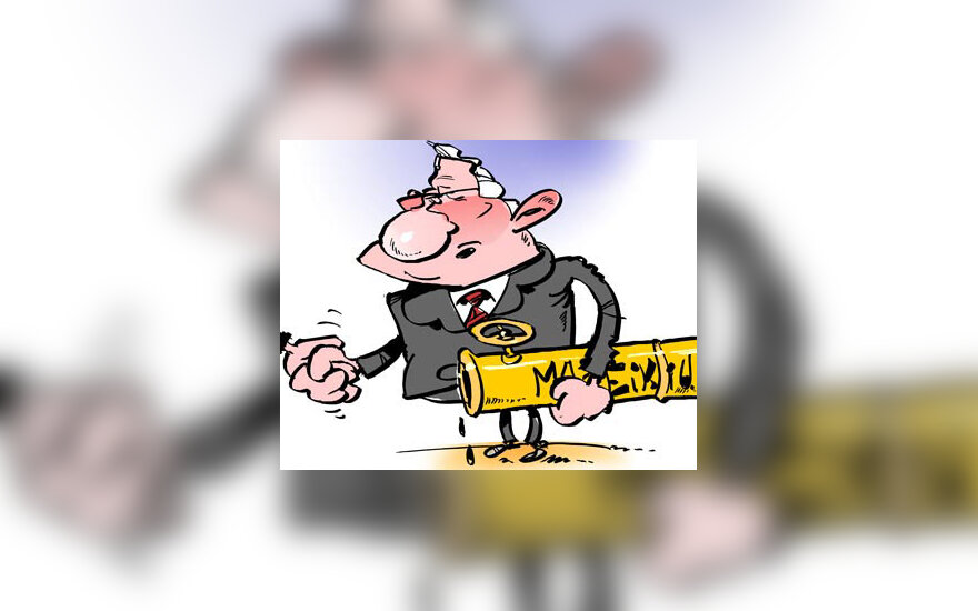 Vyriausybė parduoda "Mažeikių naftos" akcijas - karikatūra