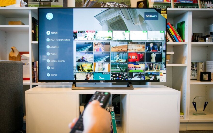DELFI TV bus matoma ir „SONY Android TV” televizoriuose