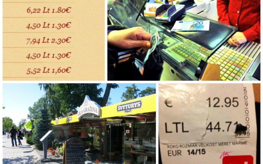 Įtartinos kainos litais bado akis