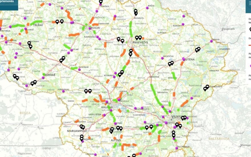 Paskelbė vietas, kur atsiras nauji vidutinio greičio matuokliai: pasitikrinkite žemėlapyje