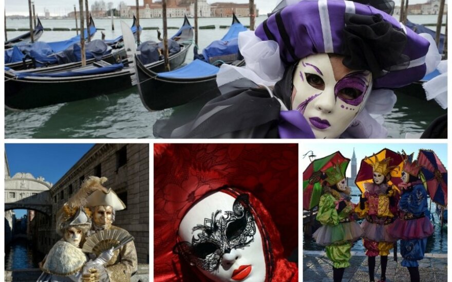 Venecijos karnavalas prasidėjo įspūdingu angelo skrydžiu (80 foto)