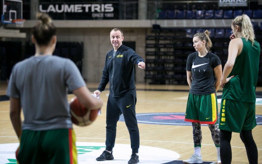 Lietuvos moterų krepšinio rinktinės treniruotė