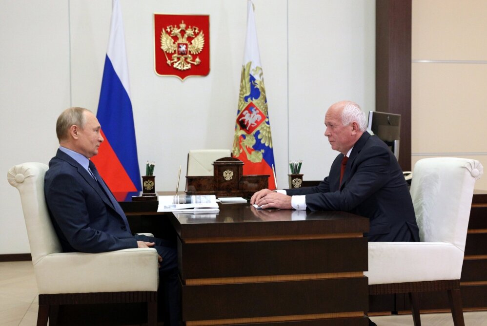 Vladimiras Putinas ir Sergejus Čemezovas