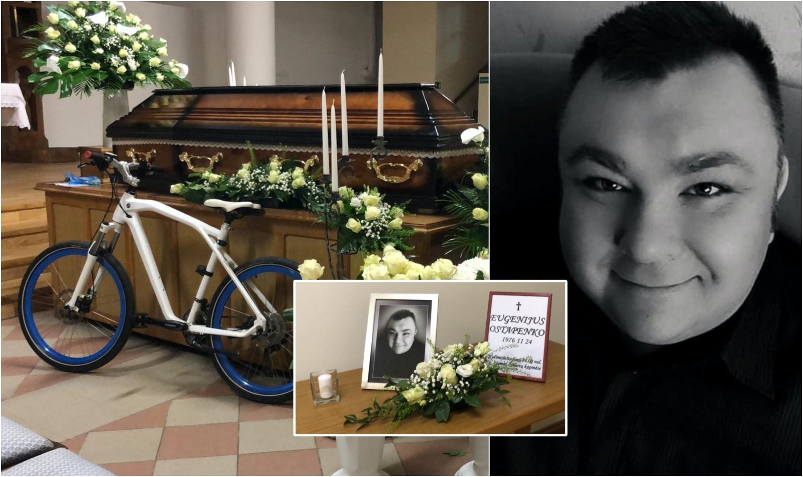 Say goodbye to Eugene Ostapenko: his hits are playing, a bicycle built next to the coffin