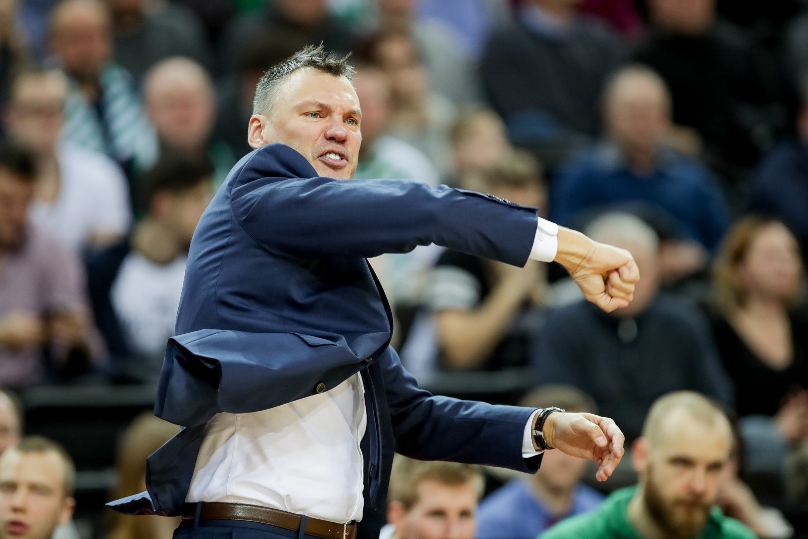 Iš aikštės išprašytas Š. Jasikevičius Eurolygos turo treneris